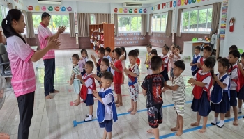 ศูนย์พัฒนาเด็กเล็กบ้านโคกคอน หมู่ที่ 5 ได้ดำเนินกิจกรรมวันล้างมือโลก (Global Handwashing day)